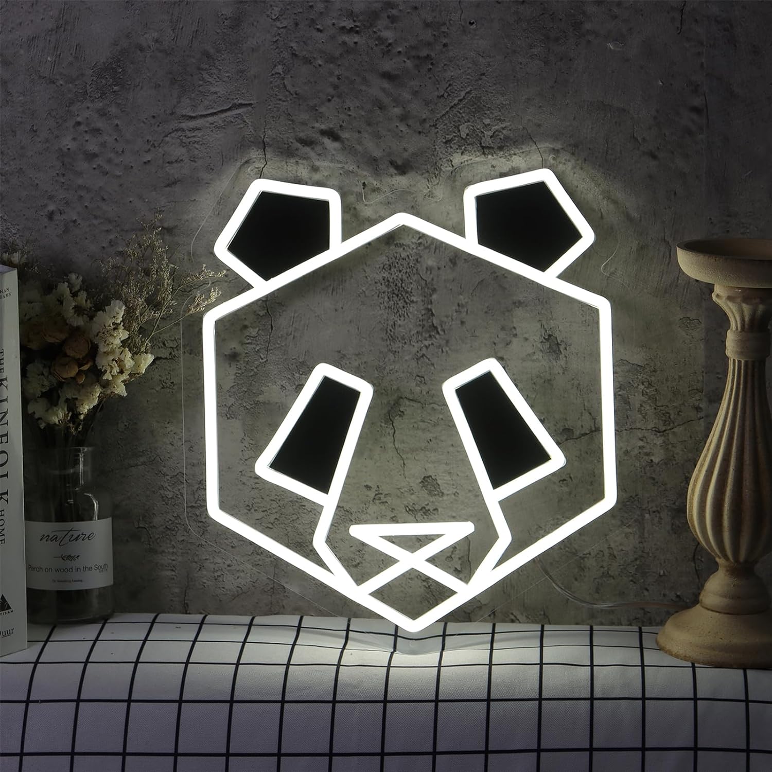 Zoo Party Games - Neonowy znak Panda, podświetlany przez USB,