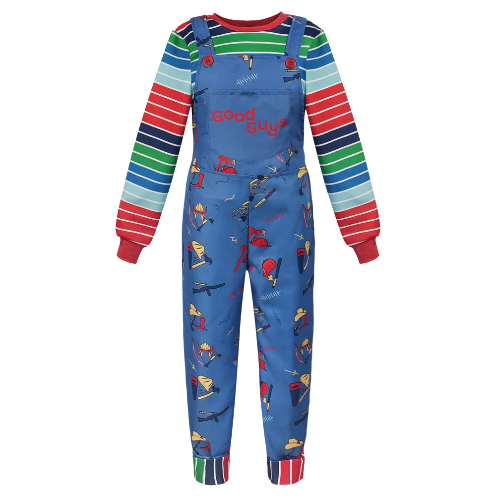 Party Games For Adults And Kids - Kostium Chucky 2025 Cosplay Koszula Spodnie