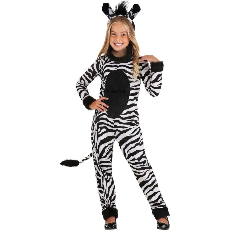 Zoo Party Games - Kostium Zebry dla Dziewczynek z Opaską