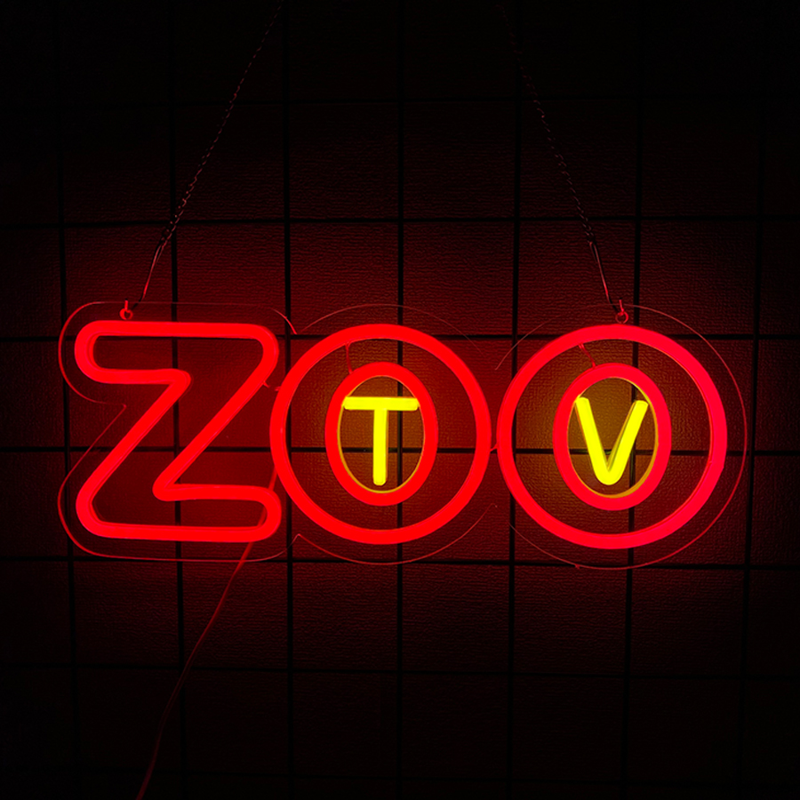 Neonowy znak Zoo TV, dekoracja – Zoo Party Games recenzja i cena